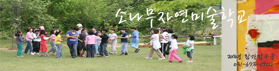 소나무 전시와 자연 풍경
